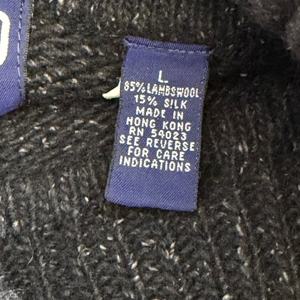 Gap Womens Charcoal Grey Lambswool Silk Turtleneck Marled‎ Sweater Large W19 - Picture 4 of 10